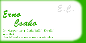erno csako business card